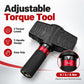 Black T-handle adjustable torque wrench with textured grip and red torque marking