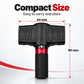 Compact black torque wrench with textured handle and red measurement collar