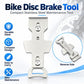 Silver disc brake tool with cross plate and two hex screw sockets