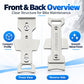 Silver disc brake tool front and reverse side, cross plate with hex screw ends