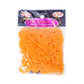 Rubber band bracelet making kit with orange elastic bands, 600-piece pack