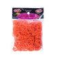 Rubber band bracelet making kit with orange elastic bands, 600-piece pack