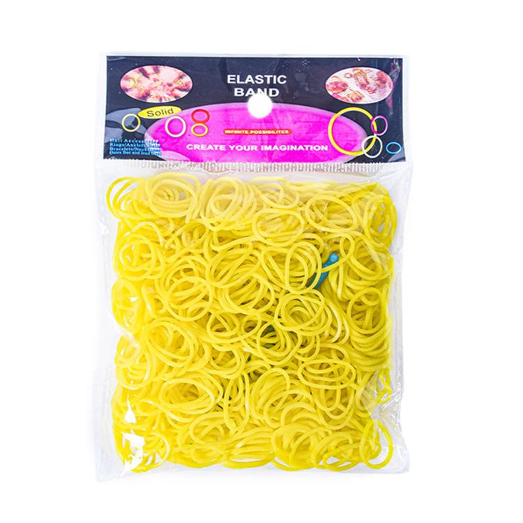 Yellow elastic rubber band bracelet making kit, 600 bands in a sealed pack