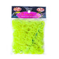 Neon yellow-green elastic rubber band bracelet making kit, 600 bands in a sealed pack