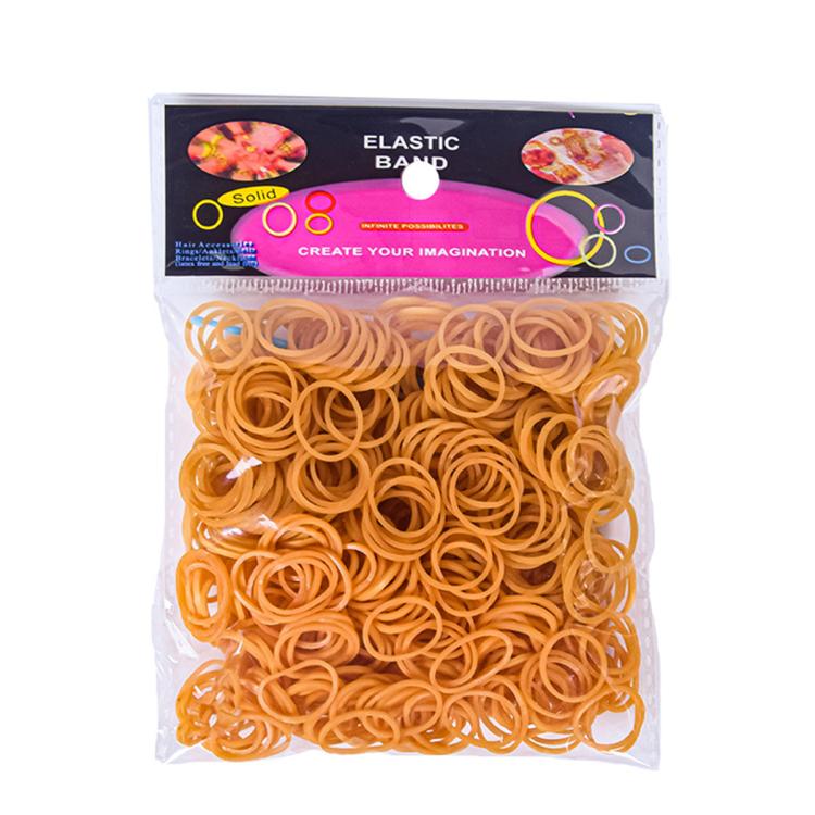 Orange-brown elastic rubber band bracelet making kit, 600 bands in a sealed pack