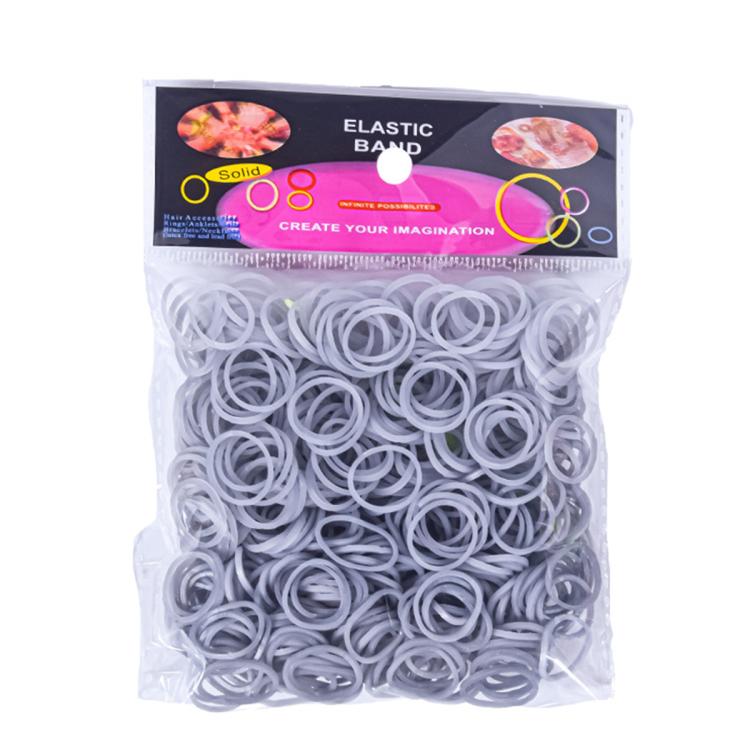Light gray-lavender elastic rubber band bracelet making kit, 600 bands in a sealed pack