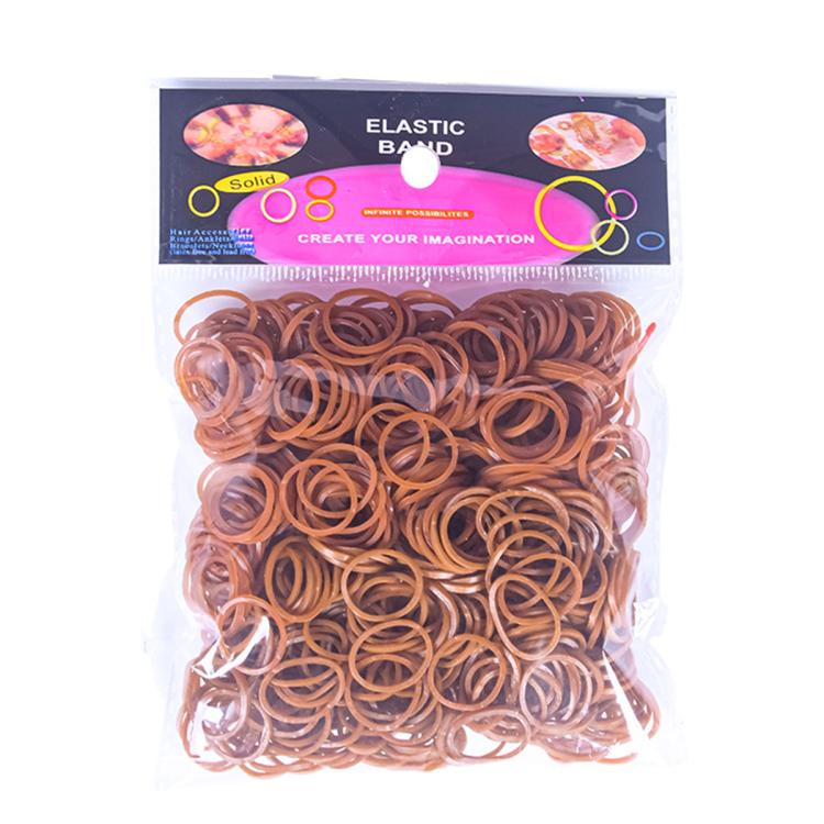 Brown elastic rubber band bracelet making kit, 600 bands in a sealed pack