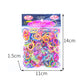 600-piece DIY bracelet making kit pouch of mixed-color elastic bands, 11cm x 14cm