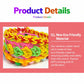 Close-up of rainbow elastic rubber band loops for DIY bracelet making kit