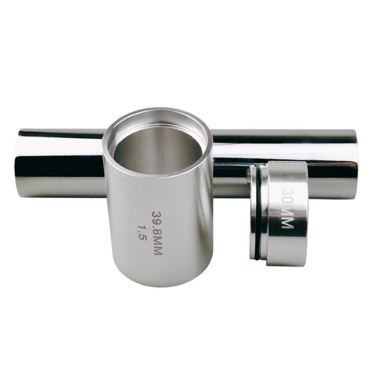 Metal driver tube with 30mm and 39.8mm/1.5 adapters for fork crown race installation