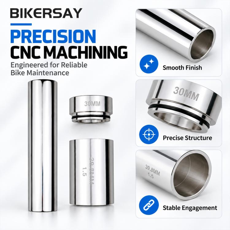 BIKERSAY stainless steel driver tube and adapters, CNC-machined tool set