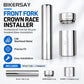 BIKERSAY front fork crown race installer set: driver tube and 30mm/39.8mm adapters