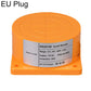 Orange waterproof liquid level sensor base with side holes and label window