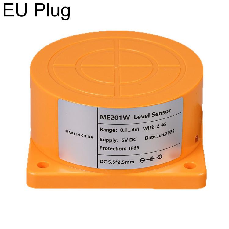 Orange waterproof liquid level sensor base with side holes and label window