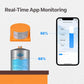 Waterproof smart liquid level sensor with orange top and silver-blue cylindrical body