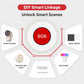 White SOS button centered in a DIY smart linkage device overview
