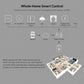 Wireless door and window sensor in a smart home control diagram with app and hub