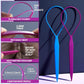 Blue and purple highlight comb and topsy tail tools set with loop handles