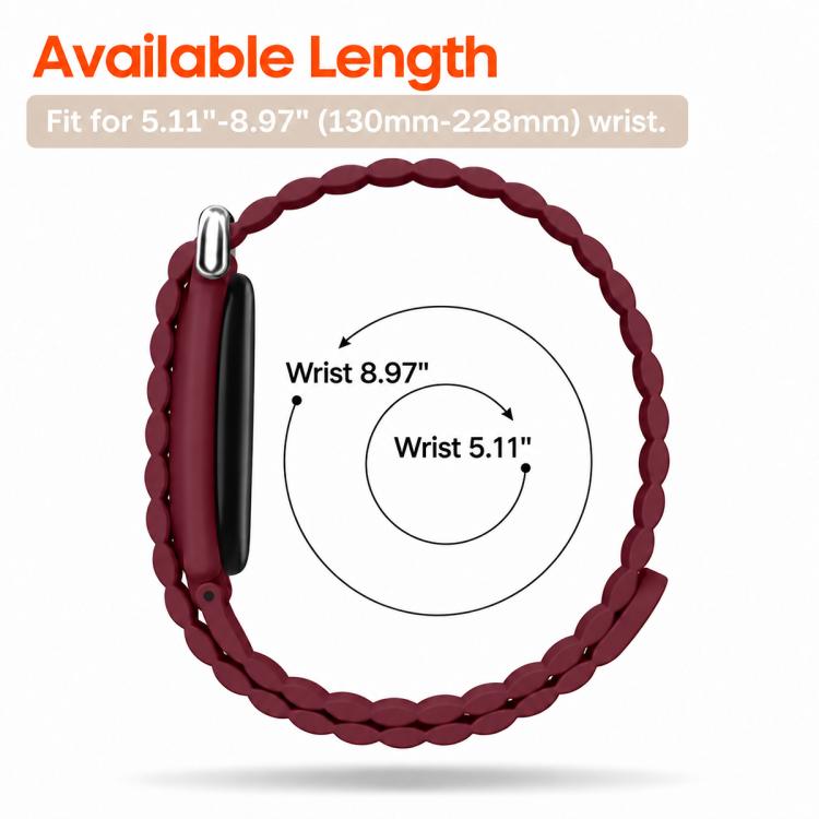 xDfind Wavy Texture Loop Magnetic Silicone Watch Band, For Google Fitbit Air