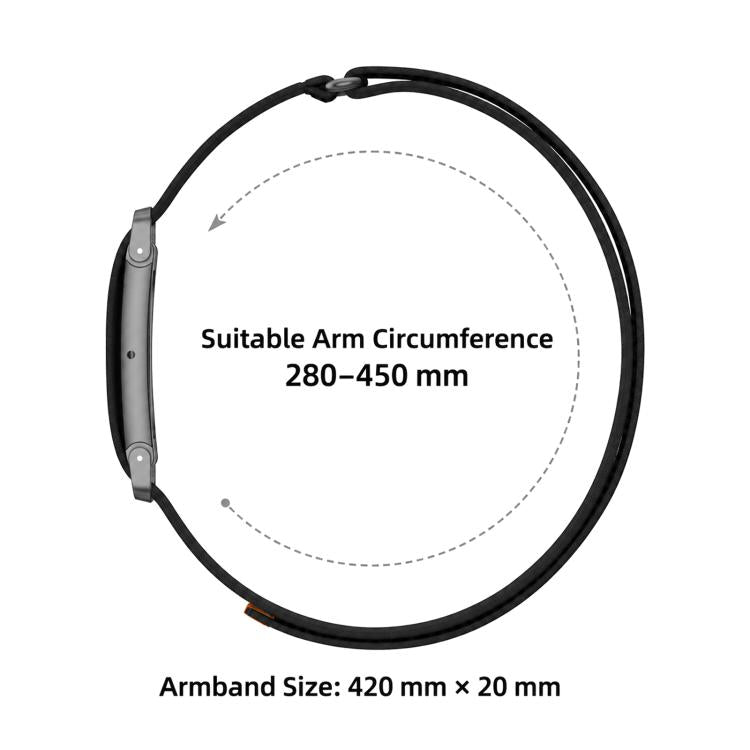 xDfind Adjustable Metal Frame Covered Nylon Loop Arm Band, For Google Fitbit Air