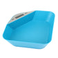 Blue empty bowl tray of digital kitchen scale with gray control label