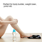 Body analysis app displayed on a phone next to seated legs