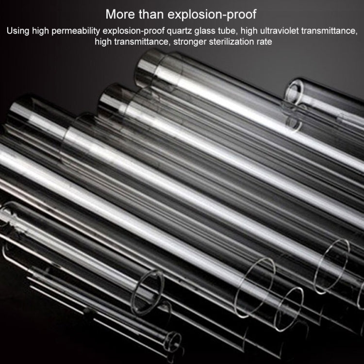 UV lamp with multiple glass tubes and metal housing for sterilization