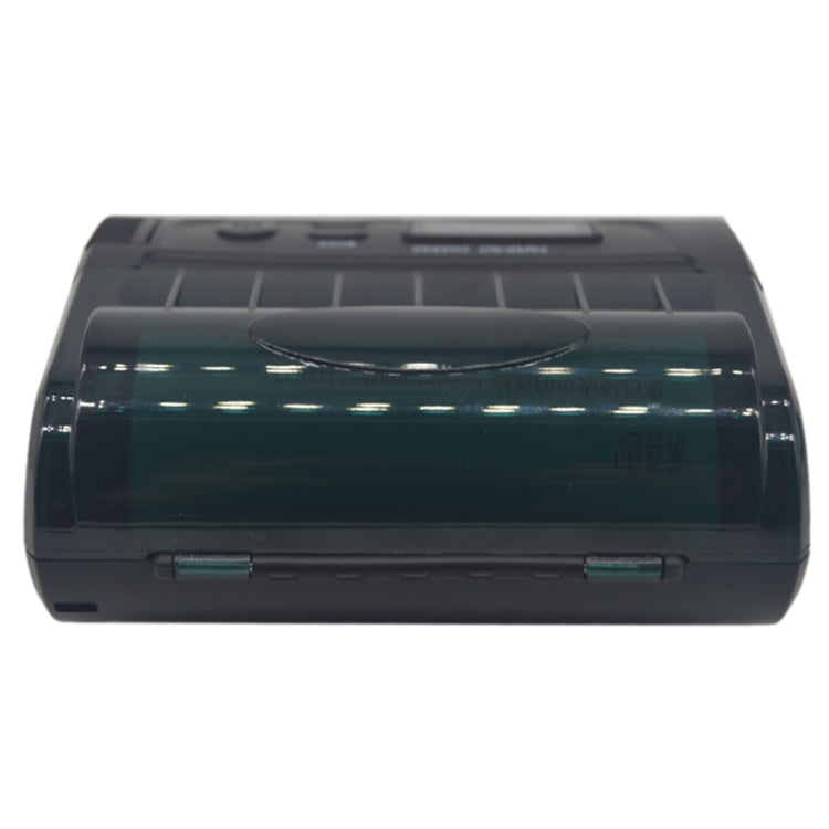 Portable thermal receipt printer with top vented panel and glossy cover