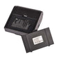 Thermal receipt printer with open bottom cover and instruction label