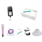 Pink hand-held 3D printing pen AU plug kit with adapter, cables, and stand