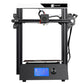 Desktop 3D printer, side view with cooling fan and front LCD screen