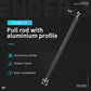 Tie rod fixed support frame with black pull rod and mounting bracket