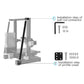 Tie rod fixed support frame installation diagram with step callouts