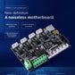 3D printer motherboard on a promotional layout, black PCB with green terminal block