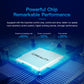 Promotional graphic for 3D printer motherboard with performance chip and circuitry design