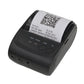 Black thermal Bluetooth receipt printer with paper feed opening and front control buttons