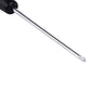 Metal cross screwdriver bit with pointed tip on chrome shaft