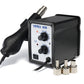 Black YIHUA 858 hot air gun with nozzle, power switch, and small metal tips