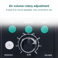Air volume rotary adjustment dial with numbered settings for air and solder modes
