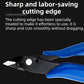 Close-up of blue-handled cutting pliers with sharp black cutting edge