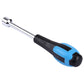 Socket head screwdriver with chrome rod and blue-black ergonomic handle