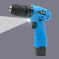 VOTO 12V cordless hand drill with LED light, blue housing and textured handle