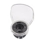 Clear protective cover with black circular opening and threaded connection