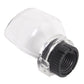Transparent rotary tool protective cover with black ribbed collar