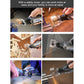 Transparent protective cover attached to rotary tool for safer grinding