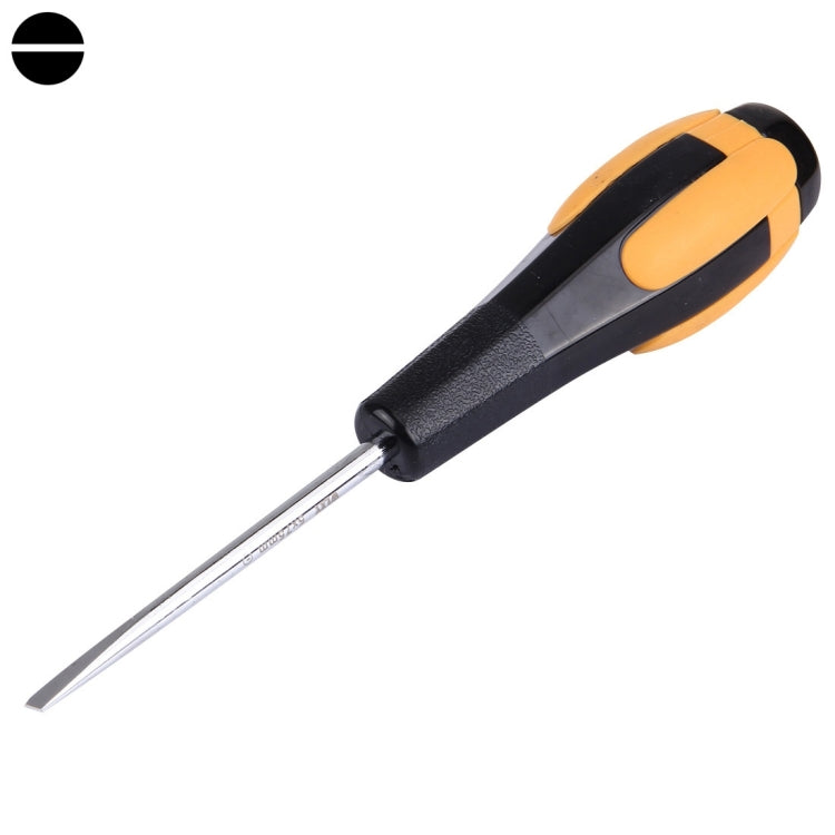 WLXY 5x75mm slotted screwdriver with black and orange comfort grip handle
