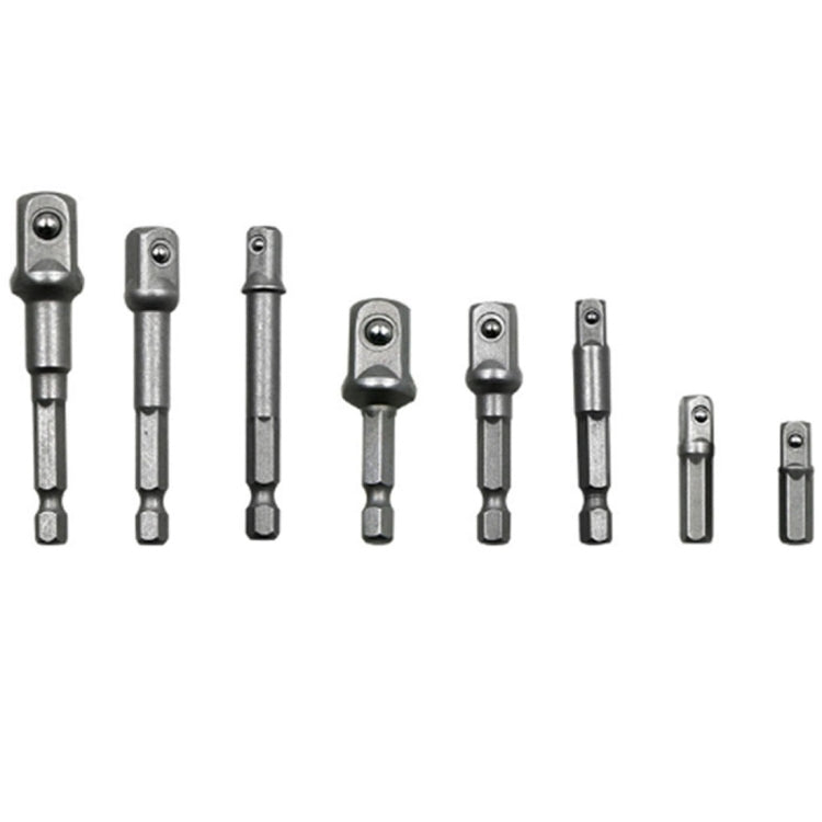 Hex shank socket bit extension bar set, assorted lengths, ball-detent ends