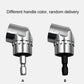 Two right angle drill bit extension adaptors with different handle colors
