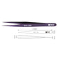 BST-10C eyebrow tweezer with 110 mm length and 8 mm tip detail diagram