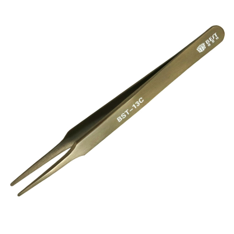 BEST BST-13C extra-fine point eyebrow tweezer with slanted stainless tips